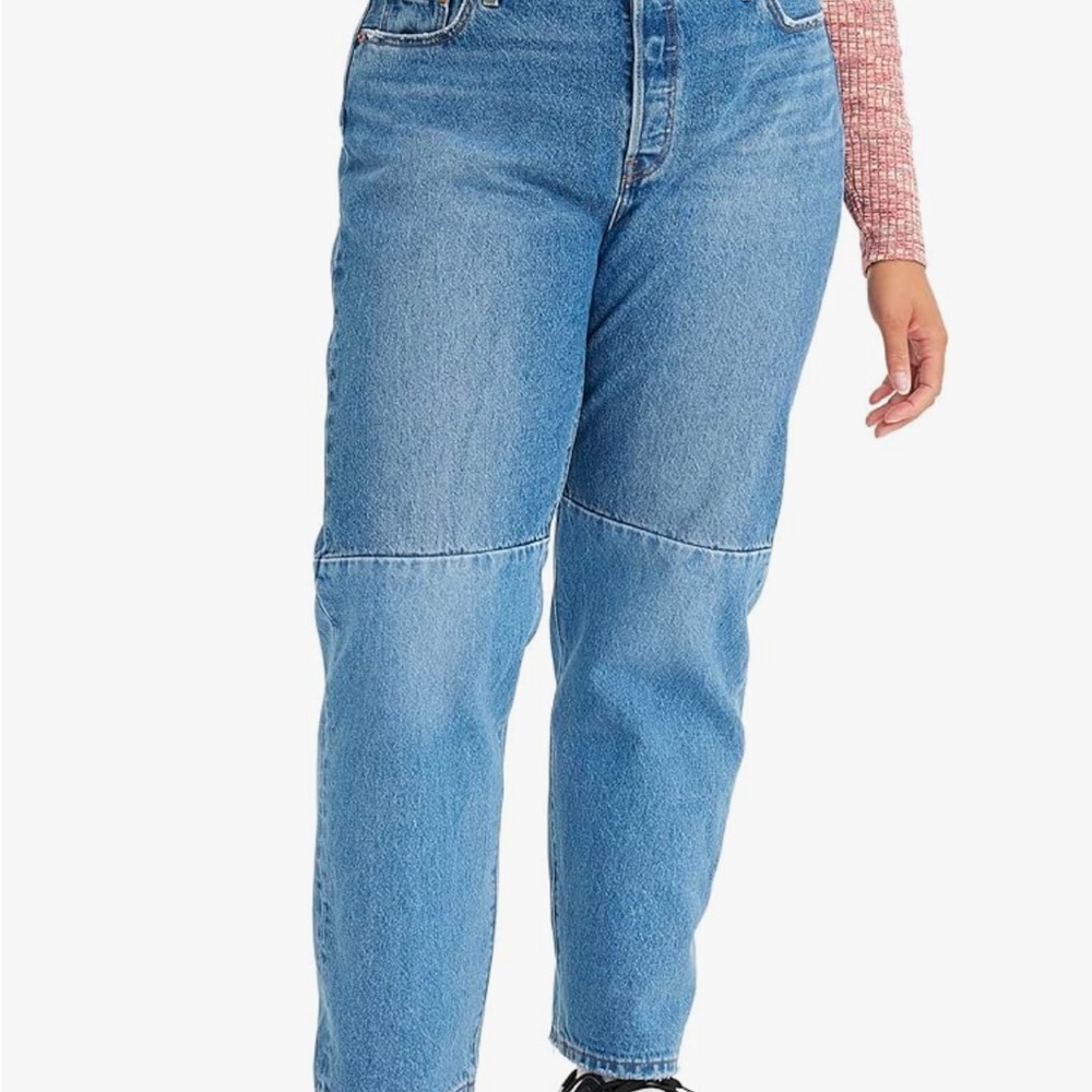 Levi's Women's Medium Wash 501 Pieced‎ Destructed Jeans size 26W M